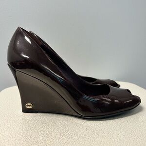 Gucci Patent Leather Wedges